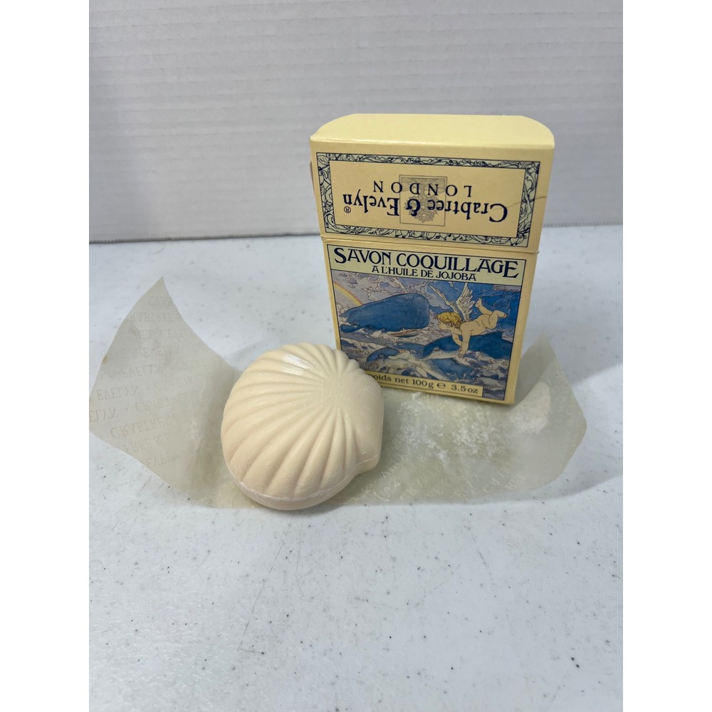 Crabtree & Evelyn London Sea Shell Soap Jojoba Oil 1978 Vintage 3.5oz Bar